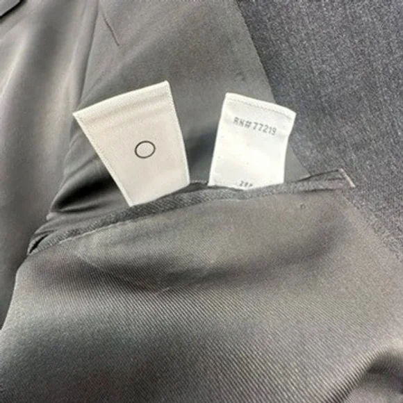 Joseph Feiss Mens 42L Blazer Jacket Charcoal Gray 100% Wool International Trio - Picture 10 of 16